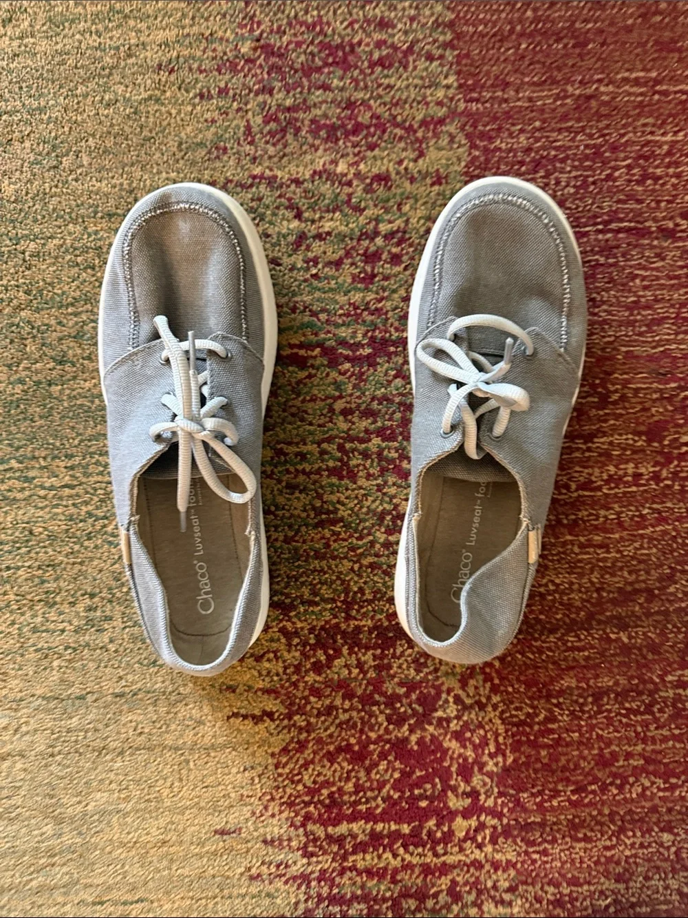 Chaco Men’s Casual Lace-Up Canvas Shoes Chillos  style  — Gray